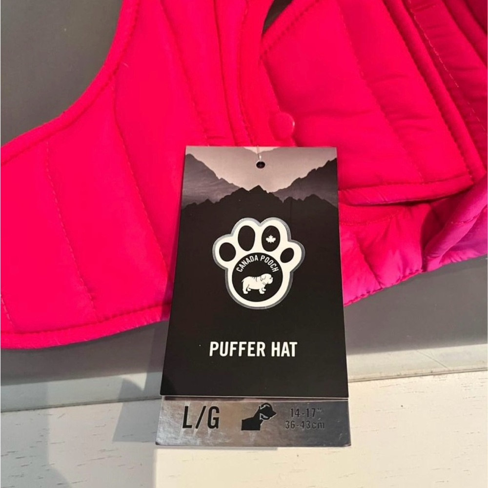 Canada Pooch Hot Pink Puffer Hat - Size Large - Picture 6 of 7